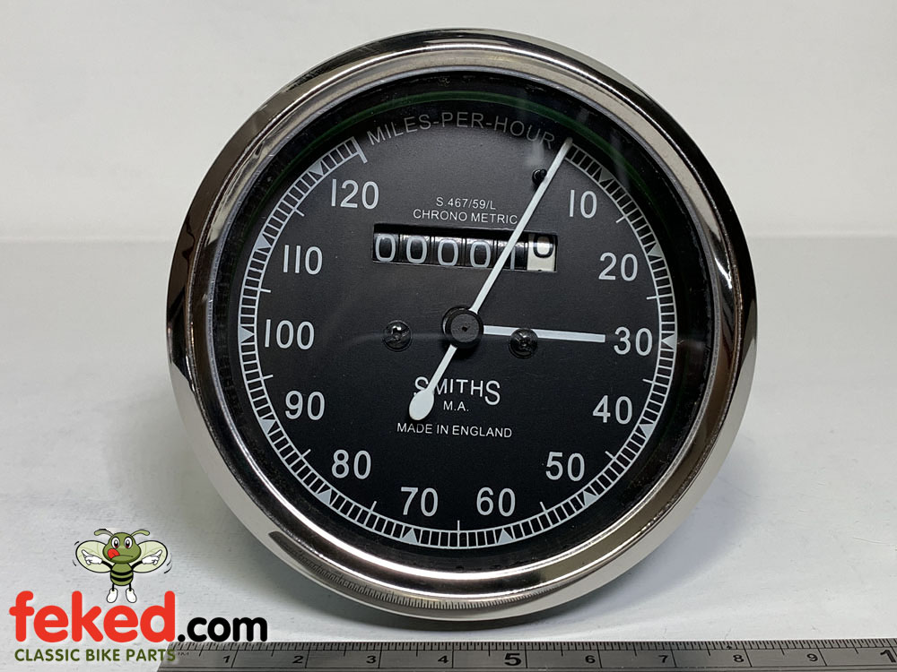 Details about    NEW REPLICA SMITH SPEEDOMETER 0-120M/HR 