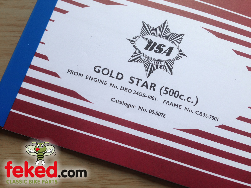 BP46 BSA DBD34 GOLD STAR  & A10 RGS PARTS BOOK MANUAL 1960 00-5076 