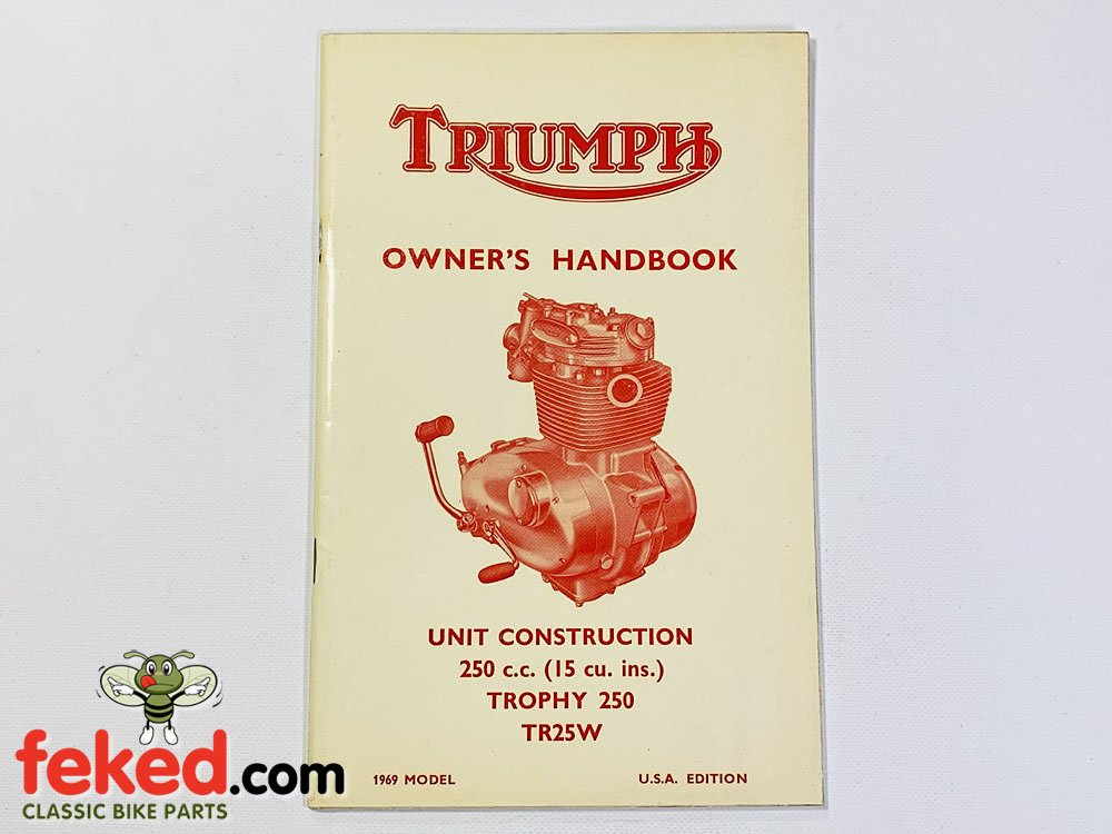 Shop Manual Fits Triumph 250cc TR25w Trophy 1968 1969 1970 Workshop Manual TR25 