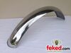Front Mudguard - 4" Width - Polished Stainless Steel - 19" Wheel - C Section