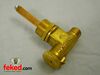 3/8" x 7/16" Pull-on Push-off Type Brass Fuel Tap