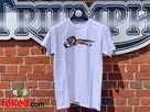 Triumph T110 T-Shirt - White With Leaping Tiger Logo - Medium, Large, XL or 2XL