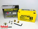 Motobatt MBTZ10S Motorcycle Battery 12v 8.6Ah 190 CCA - Maintenance Free - Quadflex Technology