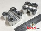 97-3947, H3947 - Triumph / BSA Fork End Caps - OIF Models with Conical Front Hub - From 1971 Onwards - cast alloy