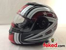 Full Face Motorcycle Helmet - Great Value, Complies with all Euro Regulations - Red/Black