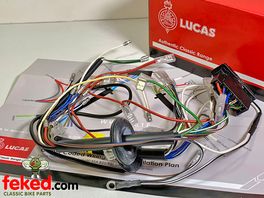 Genuine Lucas Electric Box / Sub Wiring Harness - BSA B25 / B50 + Triumph T25 Models Circa 1971 - OEM: 54959680, 19-1080