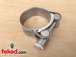 'T' Bolt Style Exhaust Silencer Clamp - Heavy Duty Stainless Steel