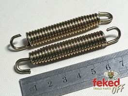 Pair of Swivel End Exhaust System Springs - 73mm Long
