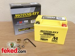 Motobatt MBTX4U Motorcycle Battery 12v 4.7Ah - Maintenance Free - Quadflex Technology