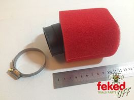 Universal Foam Air Filter With 45° Angled Rubber Intake - 39mm or 43mm