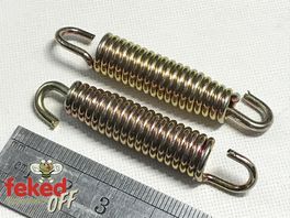 Pair of Swivel End Exhaust System Springs - 58mm Long