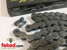 415 Standard Classic Motorcycle 90R 1/2" x 3/16" Chain - Triple SSS - 120 Links