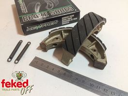 Grooved Rear Brake Shoes - Ossa Gripper TR80 Models From 1981 Onwards - 120mm x 25mm