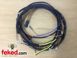 19-0660, 19-660 - BSA Wiring Harness - M20, M21, B33 with Headlamp Panel/Ammeter - 1940-55
