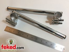 Clip-on Handlebars - Universal Cafe Racer Type to Fit 33mm, 34mm or 35mm Diameter Fork Tubes
