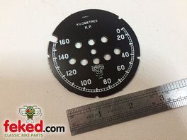 Smiths K.P. Type Speedo Replacement Clock Face - 0-160 KPH