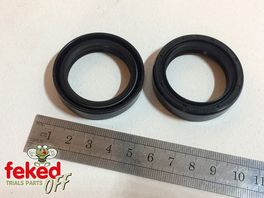 Pair of Fork Oil Seals - 34 x 46 x 10.5mm - Yamaha TY250 Twinshock Models + Universal Fit
