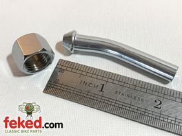 82-3353, F3353, 82-3337, F3337, 82-3182, F3182 - Fuel Pipe Spigot - 25° Obtuse Elbow Type With 1/4" BSP Gas Nut