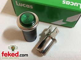 Green Lucas Headlight Warning Light - Round Type