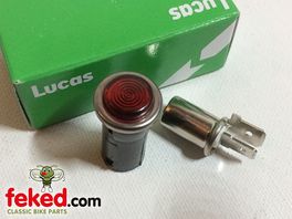 Red Lucas Headlight Warning Light - Round Type