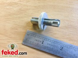 Cable Adjuster and Lockring Nut - Slide In Type - Triumph, BSA and AMC
