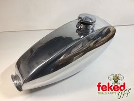 Ossa MAR or Universal Fit Alloy Fuel Tank - Polished With Monza Cap