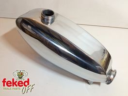 Ossa MAR or Universal Fit Alloy Fuel Tank - Polished With Screw Cap