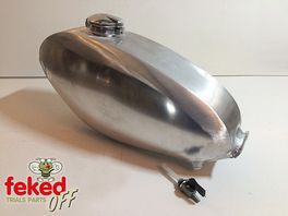 Ossa MAR or Universal Fit Alloy Fuel Tank - Unpolished With Monza Cap