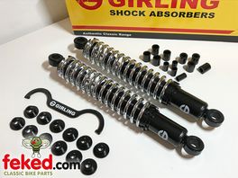 64054506, 64052106 - 12.4" Girling Shocks - Triumph 650cc Models Circa 1963-67 + T90/T100S/T100T From 1968-69 - Exposed 145lb Springs