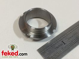 97-0444, H444 - Triumph Fork Stanchion Lower Bearing / Hydraulic Stop Nut - Pre-Unit Models From 1946-59