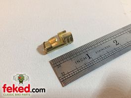 Ignition Coil/Distributor Straight Brass Terminal - Crimp On Push Fit Type