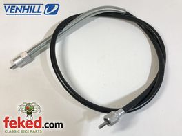 19-9077, CLN/01 - 40" Magnetic Speedo Cable - BSA A50 and A65 Models Circa 1964-65 - Venhill Armoured