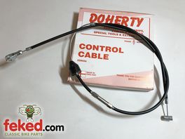 60-2076, D2076 - Triumph Front Brake Cable - 500/650cc + T150 Models With Western Bars Circa 1969-71 - With Switch