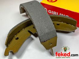 37-3713, W3713 - Triumph Front Brake Shoes - T120 and T150 Models With 8" Conical Hub