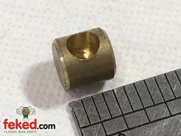 Brass Barrel Type Cable Nipple - 1/4" Long x 1/4" Diameter - Suitable For Standard Twistgrips