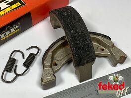 Front/Rear Brake Shoes - Yamaha TY80, YZ50/60/80 and PW80 + Suzuki RM80 - CLEARANCE