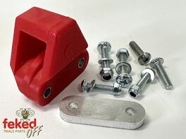 Chain Tensioner Block - Enclosed Angled Type - Honda TLR/RTL Models + Universal Use - Red