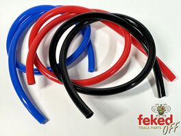 5mm Bore Fuel Hose / Breather Pipe - 7.6mm OD - Black, Red or Blue
