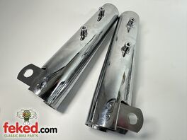 97-4480, 97-4481, H4480, H4481 - Triumph Fork Leg Top Covers / Shrouds - T140 and TR7 Models Circa 1973-81