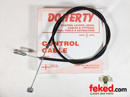 60-0561, D561, Clarks No. 2/617/4 - Triumph Front Brake Cable - 3TA and 5TA Models Circa 1965-66 - Fitted With Higher Bars