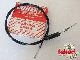 V47/31X - Genuine Doherty Villiers 4/5 and S25 Throttle Cable - Greeves Trials + Universal Fit