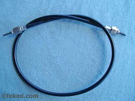 19-9076, CLN/01 - 33" Magnetic Tacho Cable - Square / Square - BSA A50 and A65 Models Circa 1964-73 - Standard