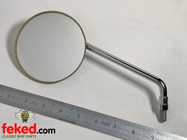 Chrome Mirror - Round - 10" Arm with 3/8" UNF Thread