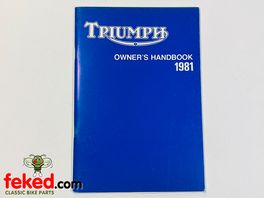 Triumph Bonneville & Tiger 750cc (1981) Owners Instruction Manual HandbookTriumph Bonneville & Tiger 750cc 1981 modelsQuite a comprehensive manual showing how to look after and maintain your bike.OEM: 60-7396