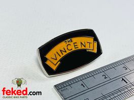 Vincent Pin Badge. Gold, Black.Pin BadgeTo pin on your shirt or jacket.