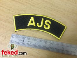 AJS Logo Shoulder Badge - Embroidered Cloth Patch - Black/Gold