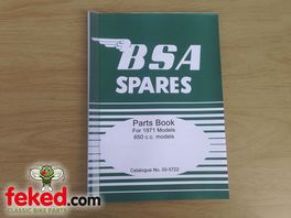 00-5722 - BSA 1971 A65 Parts Manual - Engine From JE.00101 - Frame From XE.00101