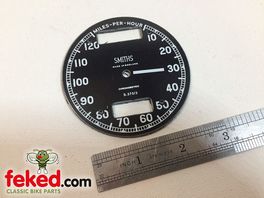 Smiths S.575/3 Chronometric Speedo Replacement Clock Face - 10-120 MPH