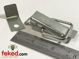 83-3061, F13061 - Triumph / BSA Seat Catch Assembly - Suitcase Type - OIF Models Circa 1971-72