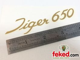 60-1918, D1918 - Triumph Tiger 650 Decal - Gold Water Slide Type